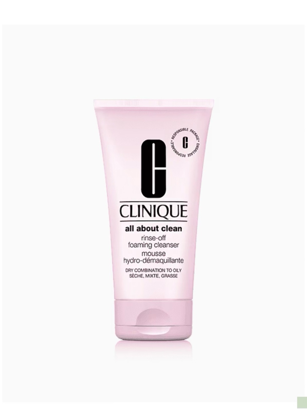 Clinique Pink All About Clean Rinse-Off Foaming Cleanser all skin types NWT 5oz